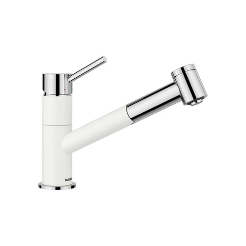 527964 - BLANCO KANO-S Vario fehér/króm HD csaptelep kihúzható zuhanyfejes
