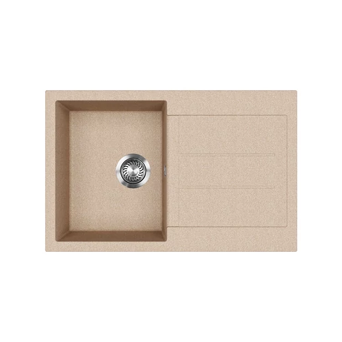 105721 - Evido Cubo 45 S 1 medencés csepptálcás gránit mosogató 780X500 Avena