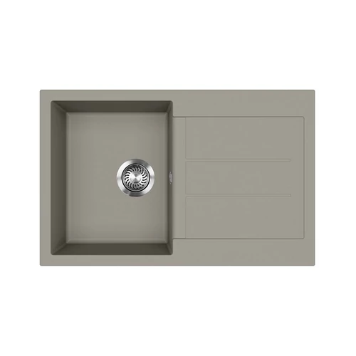 442061 - Evido Cubo 45 S 1 medencés csepptálcás gránit mosogató 780X500 platina