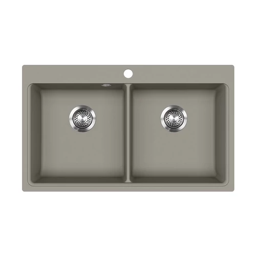 442064 - Evido Quadro 9, 2 medencés gránit mosogató 860X510 platina