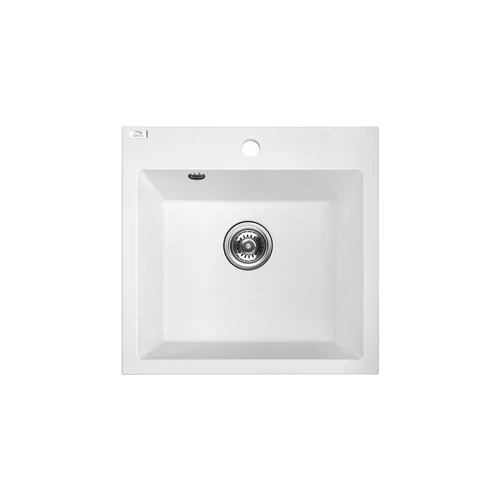 SRA_610T - LAVEO Alena 50 egymedencés gránit mosogató 490X490 fehér