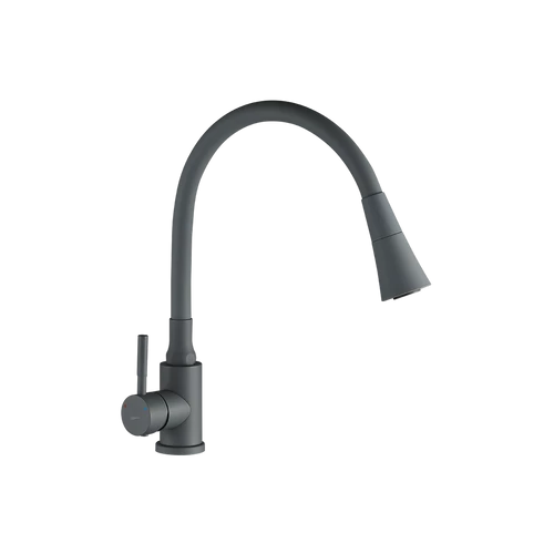 BSK_962D - LAVEO SELVA zuhanyváltós rugalmas tömlős grafit szürke csaptelep