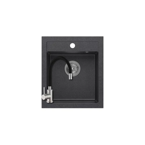 Quadron JOHNNY 100 gránit mosogató (430x500 mm, 1 medence) black diamond