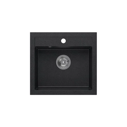 1354 - Quadron JOHNNY 110 gránit mosogató (500x470 mm, 1 medence) black dotted