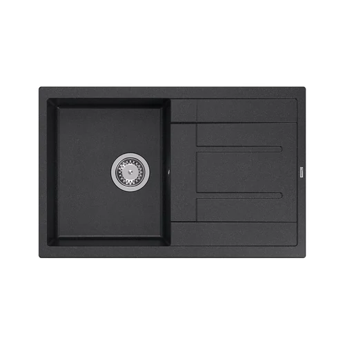 358 - Quadron MORGAN 111 gránit mosogató (780x500 mm, 1 medence+csepegtető) black dotted