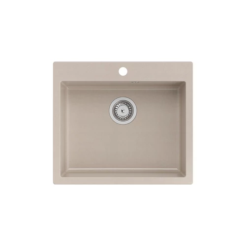 1380 - Quadron MORGAN 110 gránit mosogató (570x500 mm, 1 medence ) pearl beige