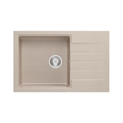 1382 - Quadron PETER 111 gránit mosogató (780x500 mm, 1 medence+csepegtető ) pearl beige
