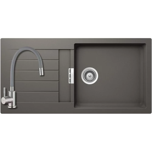 104654 - SCHOCK  Kolumba 60L FB/Signus D-100L 1m 1cs 993x493mm Cristalite® gránit mosogató világosszürke