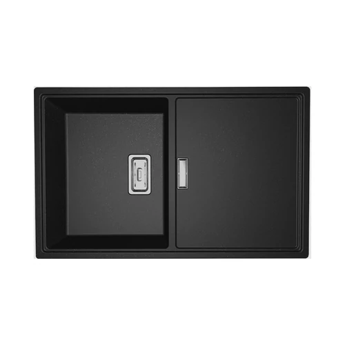 SPT_711Y - LAVEO TONGA csepptálcás gránit mosogató 800x500 szemcsés fekete