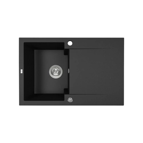 SRH_713Y - Laveo PICO 45S mini csepptálcás gránit mosogató 580X480 szemcsés fekete